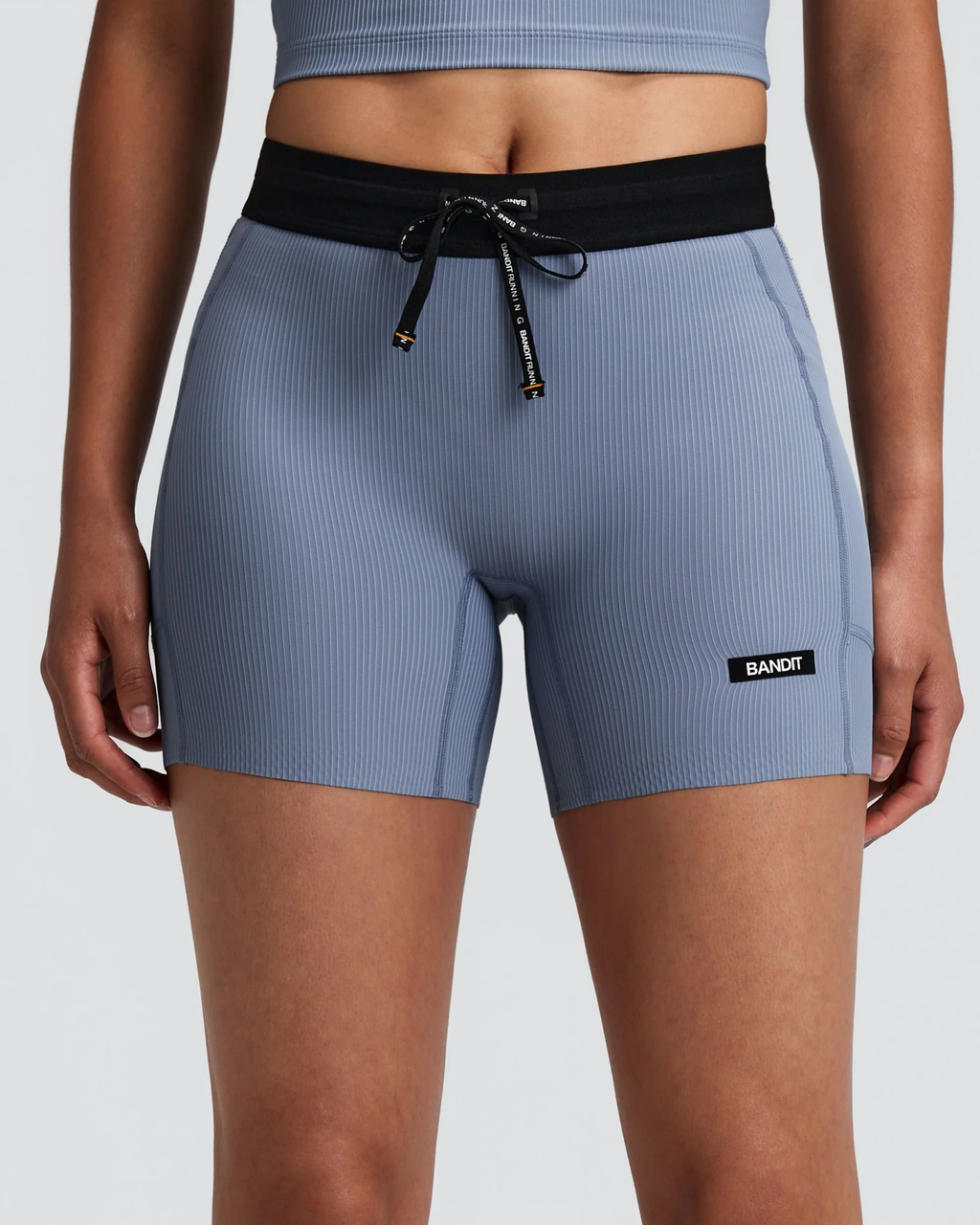 Bandit Women's Striped Cadence™ 5" Compression Shorts -PAVILION BLUE / STEEL HORIZON