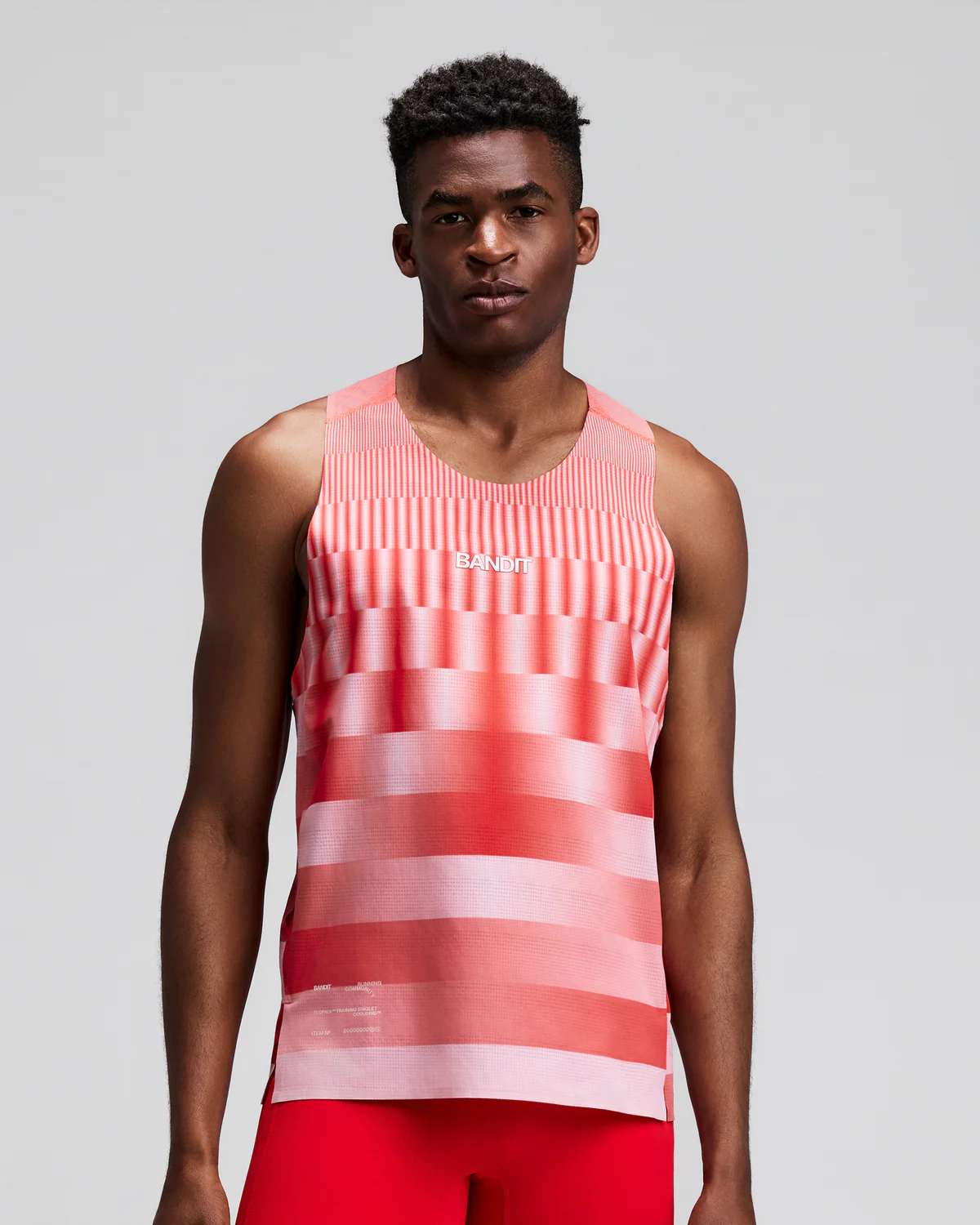 Bandit Men's CoolGrid™ Training Singlet with Flopack™ - Growing Grid - Poppy