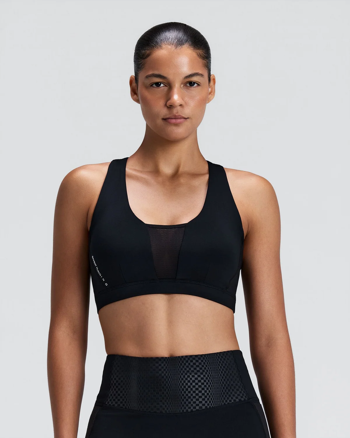 Bandit Women's Stamina-V™ GeoMesh™ V-Neck Run Bra - Black