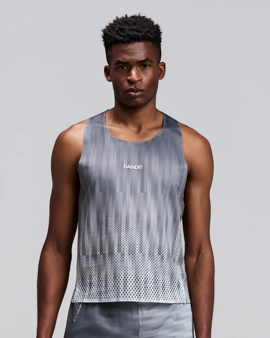 Bandit Men's Shredder™ Shorty Race Singlet - Uneven Gradient - Plaster