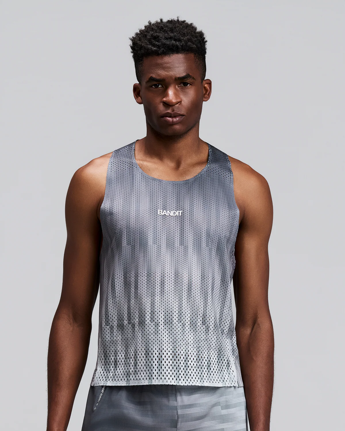 Bandit Men's Shredder™ Shorty Race Singlet - Uneven Gradient - Plaster