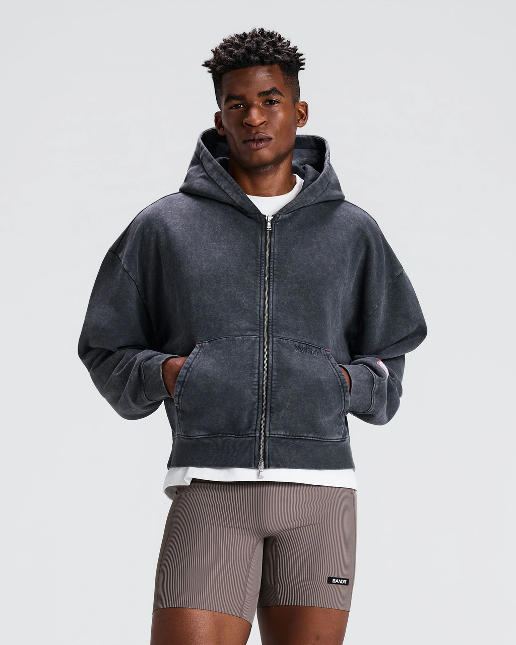 Bandit UNISEX CHROMA WASH 2-WAY ZIP HOODIE