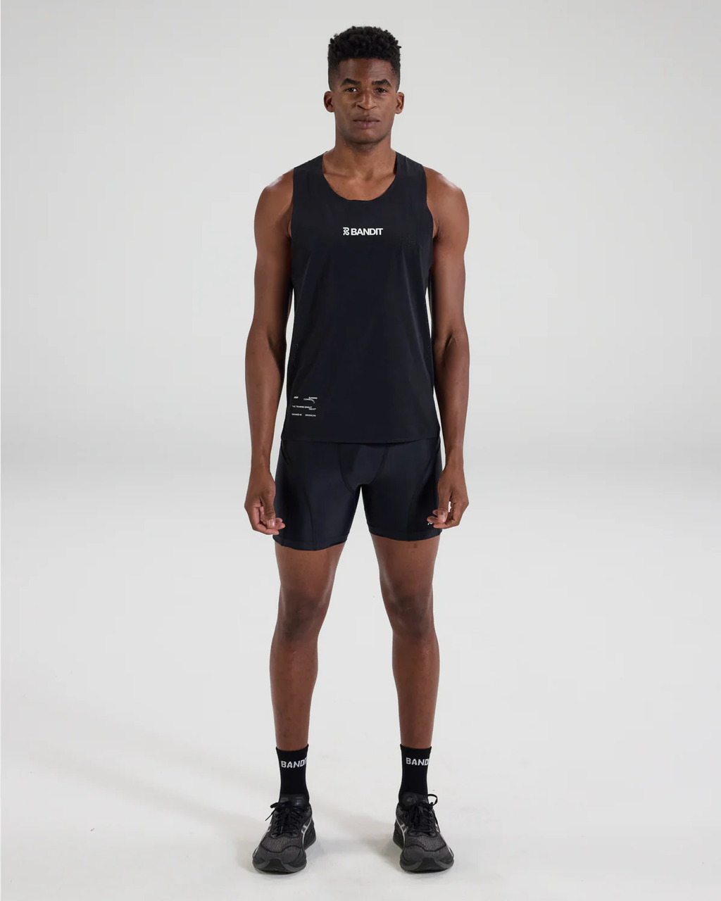 Bandit Running MEN'S SUPERBEAM™ NEXT GEN 7 POCKET QUARTER TIGHTS - BLACK
