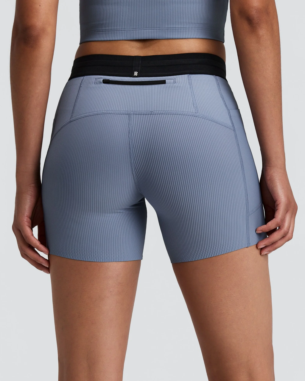 Bandit Women's Striped Cadence™ 5" Compression Shorts -PAVILION BLUE / STEEL HORIZON