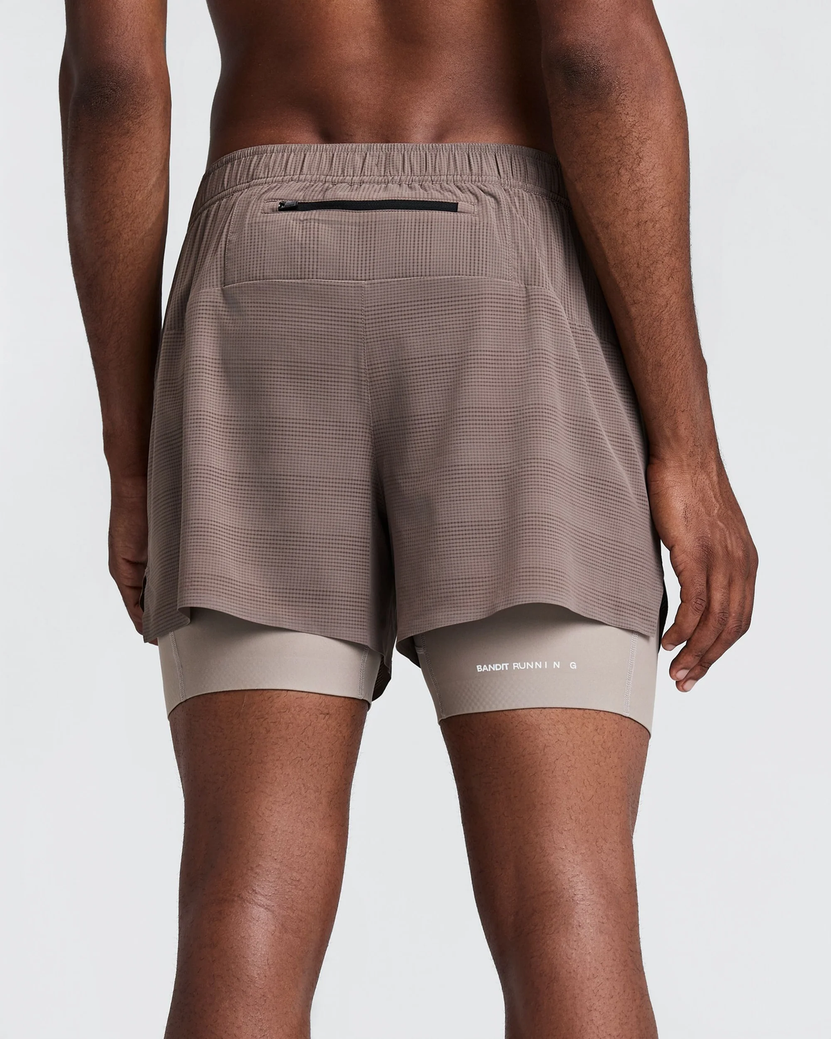 Bandit Men's CoolGrid™ 2-in-1 Run Shorts -  COCOA