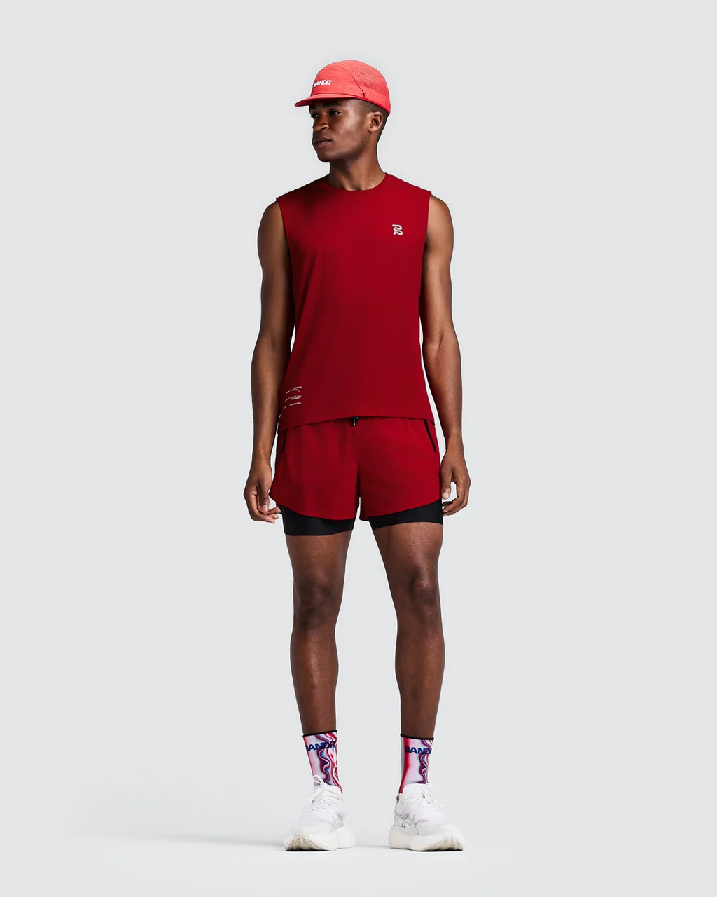 Bandit Men's CoolGrid™ 2-in-1 Run Shorts -  OXIDE RED