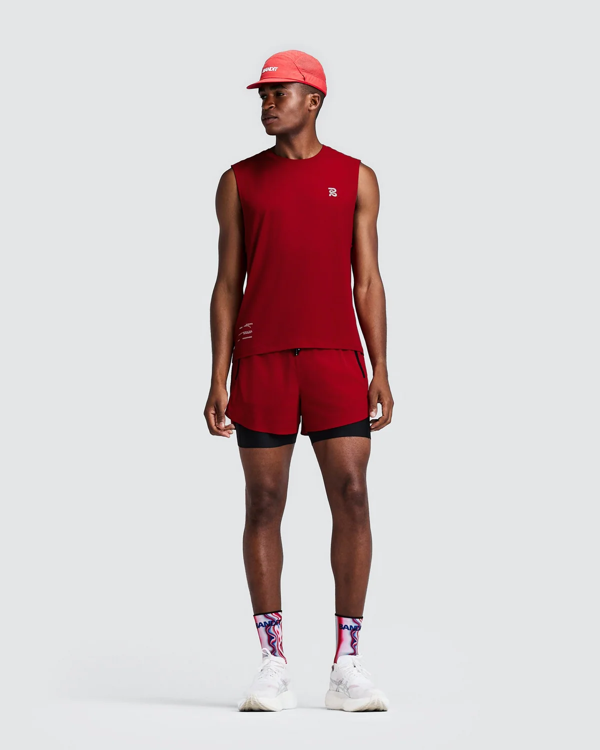 Bandit Men's CoolGrid™ 2-in-1 Run Shorts -  OXIDE RED