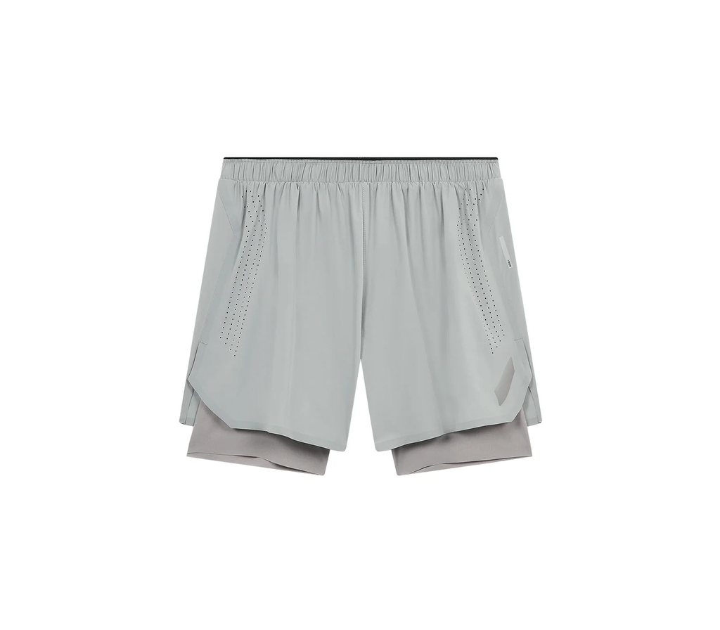Soar Running Dual Run Shorts - warm grey