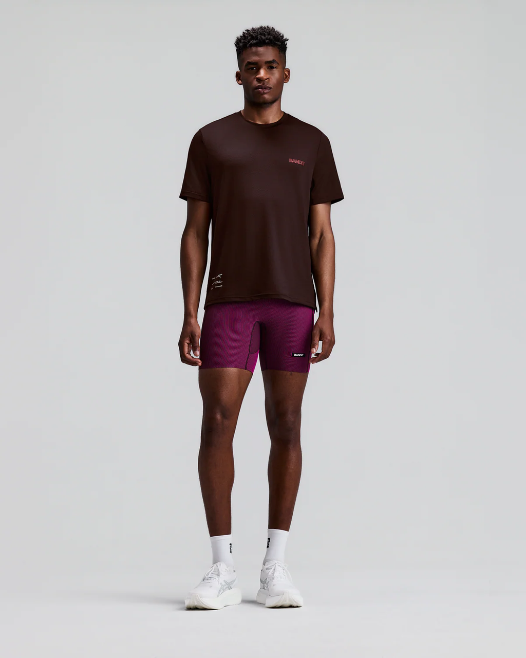 Bandit MEN'S MICROMESH™ SHORT SLEEVE RUN TEE - ESPRESSO