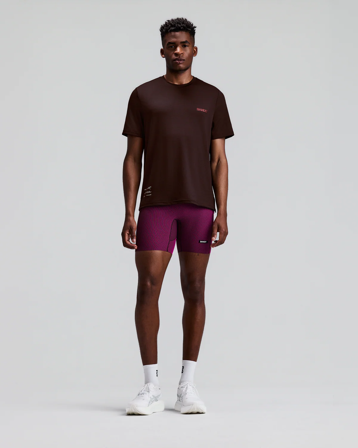Bandit MEN'S MICROMESH™ SHORT SLEEVE RUN TEE - ESPRESSO
