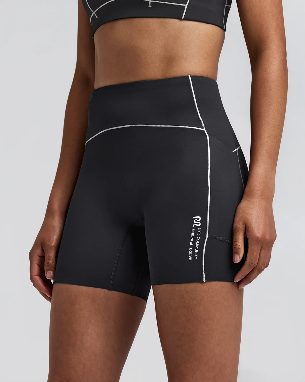 Bandit Running WOMEN'S VANISHER™ 5" POP STITCH™ HIGH WAIST COMPRESSION SHORT - ANTHRACITE