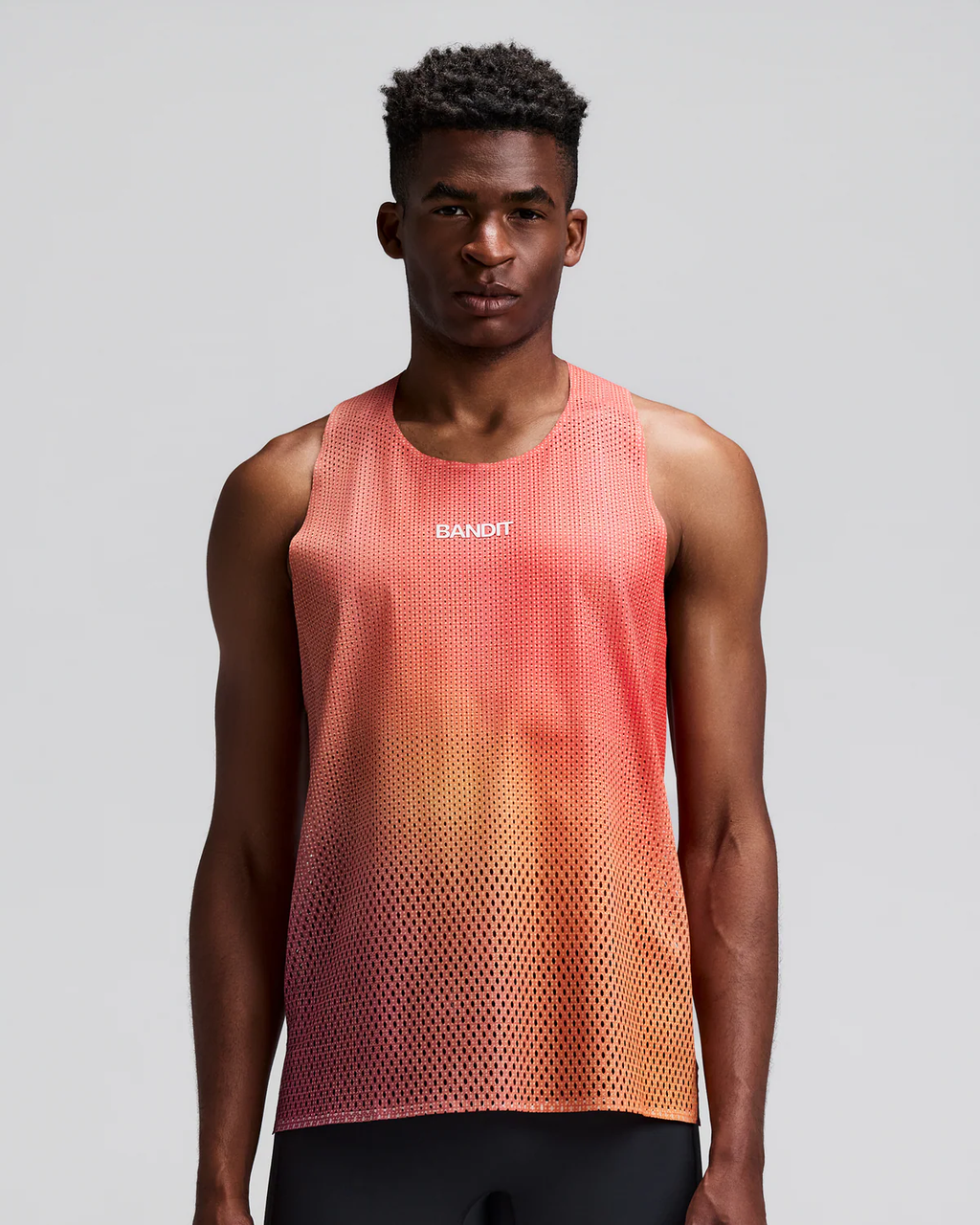 Bandit Men's Shredder™ Race Singlet with Flopack™ -  Linear Gradient - Poppy / Copal