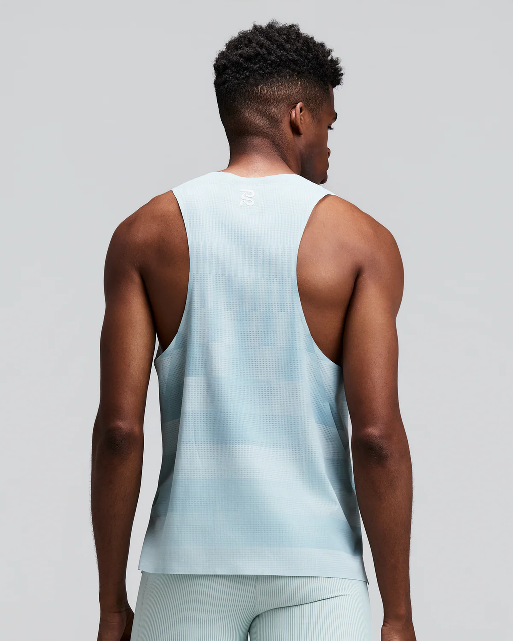 Bandit Men's CoolGrid™ Training Singlet with Flopack™ - Growing Grid - Lagoon / Mist