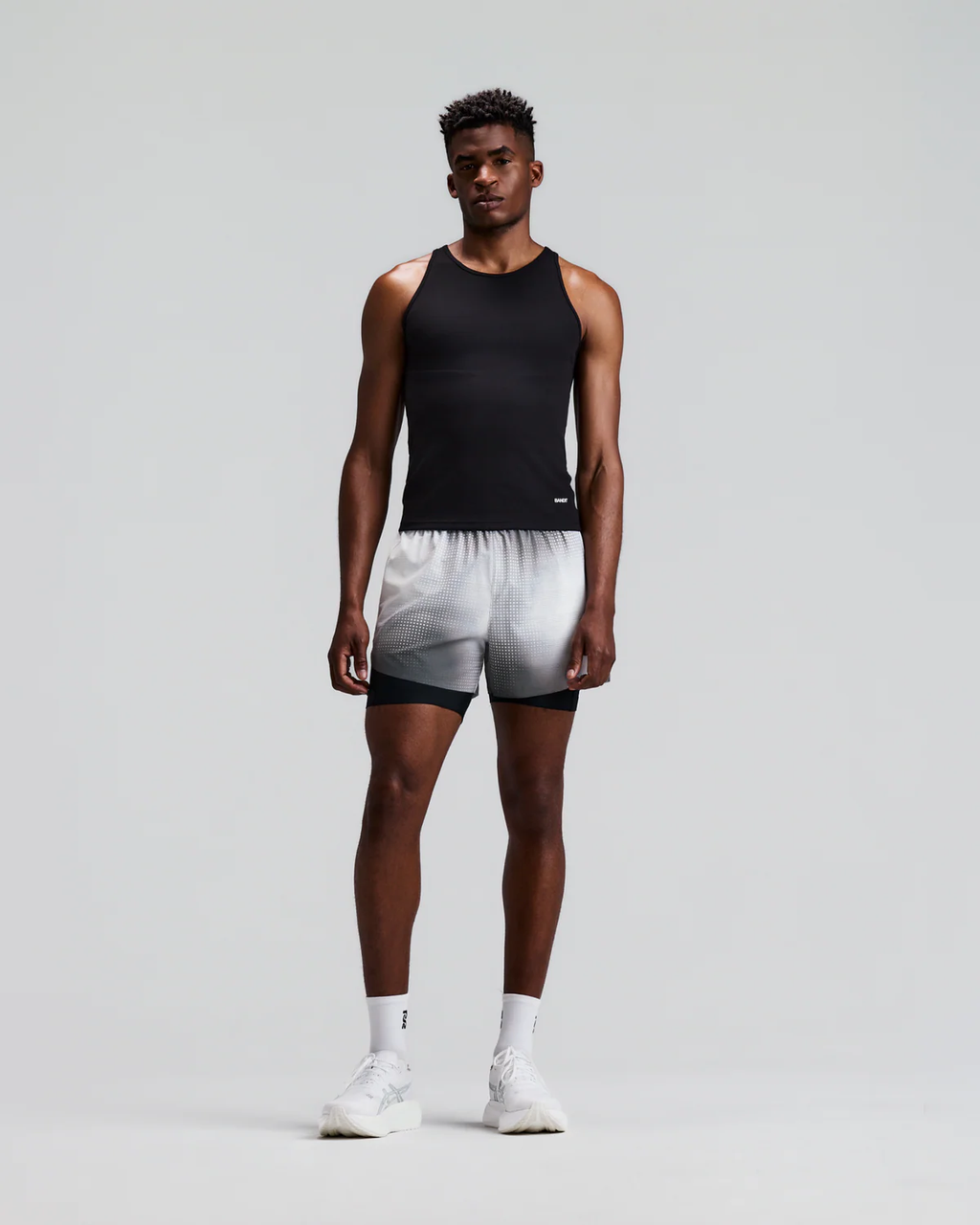 Bandit Running Men's CoolGrid™ 2-in-1 Run Short - SLATE MULTI