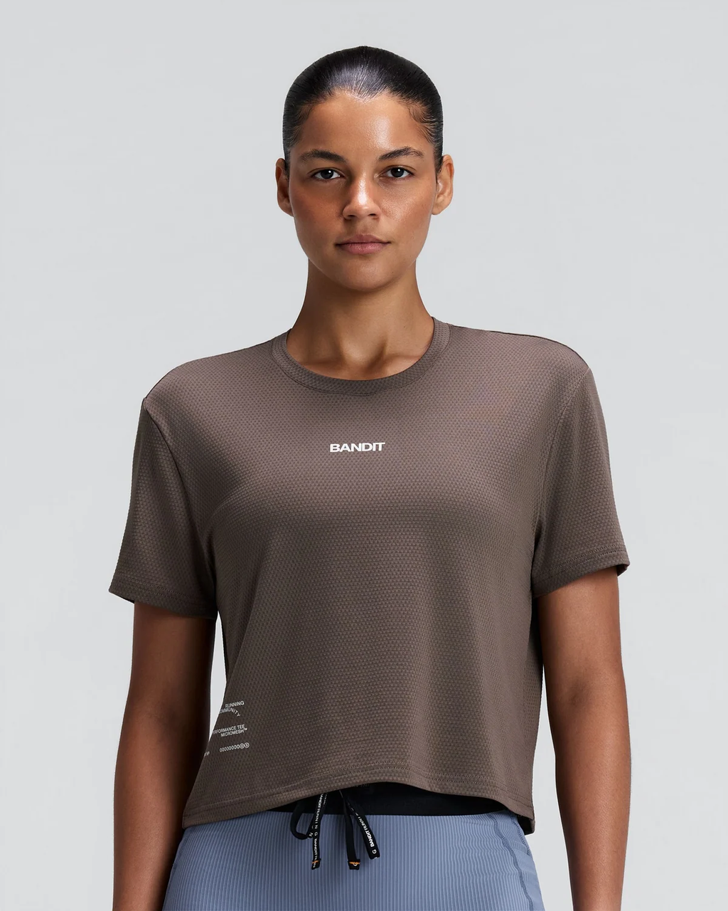 Bandit Women's Micromesh™ Cropped Run Tee - COCOA