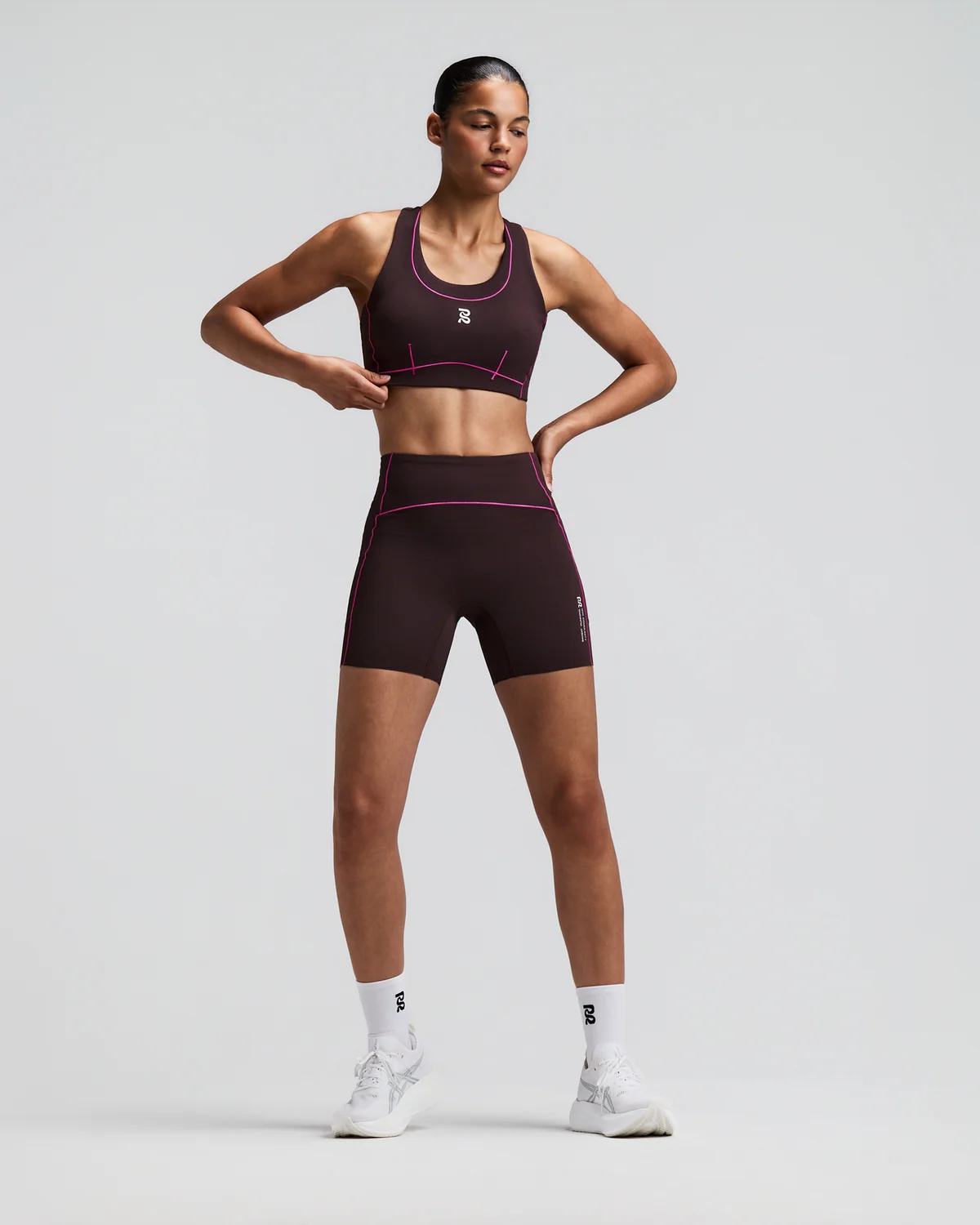 Bandit Running WOMEN'S VANISHER™ 5" POP STITCH™ HIGH WAIST COMPRESSION SHORT - ESPRESSO