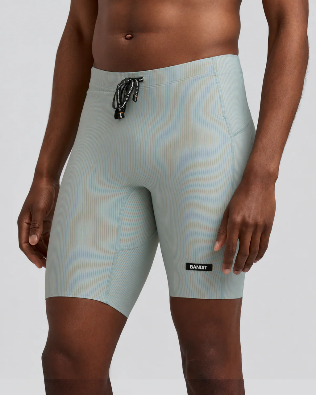 Bandit MEN'S STRIPED CADENCE™ HALF TIGHTS - LAGOON / COPAL