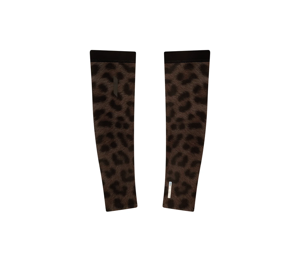 Soar Running Race Sleeves - Dark Leopard