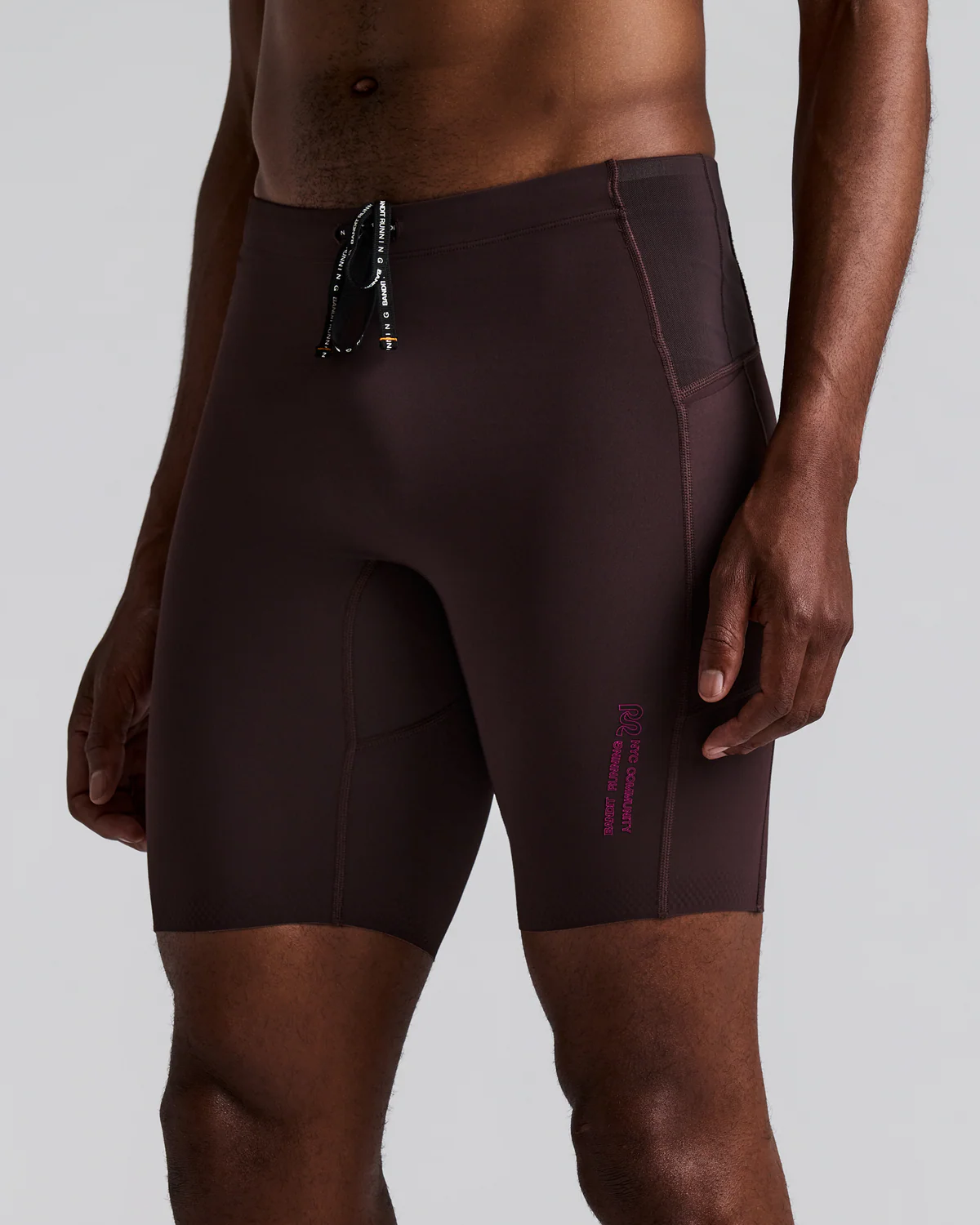 Bandit Running MEN'S VANISHER™ HALF TIGHTS - ESPRESSO