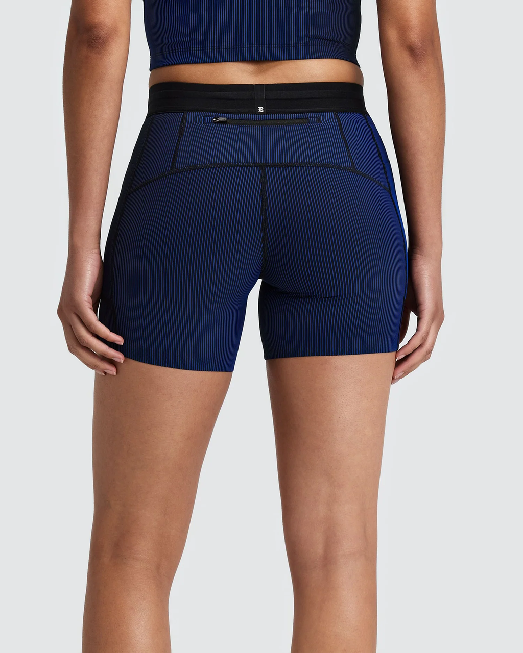 Bandit Women's Striped Cadence™ 5" Compression Shorts -BLACK / BAUHAUS BLUE