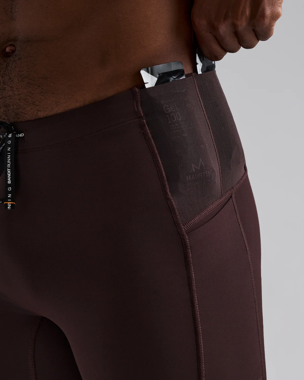 Bandit Running MEN'S VANISHER™ HALF TIGHTS - ESPRESSO