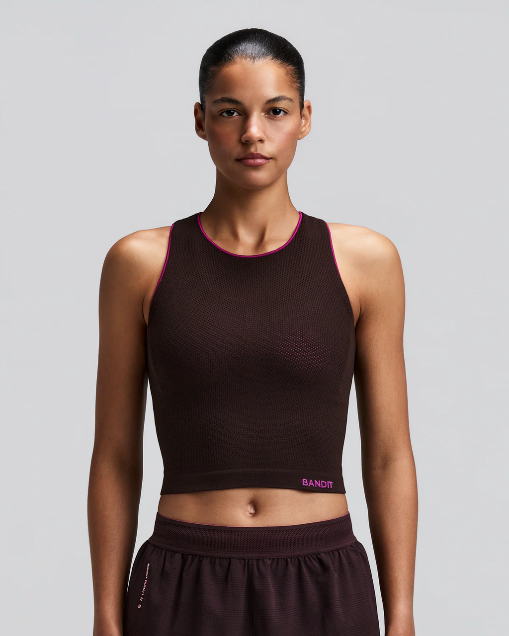 Bandit WOMEN'S STRETCHKNIT™ POP STITCH™ RUN TANK - ESPRESSO