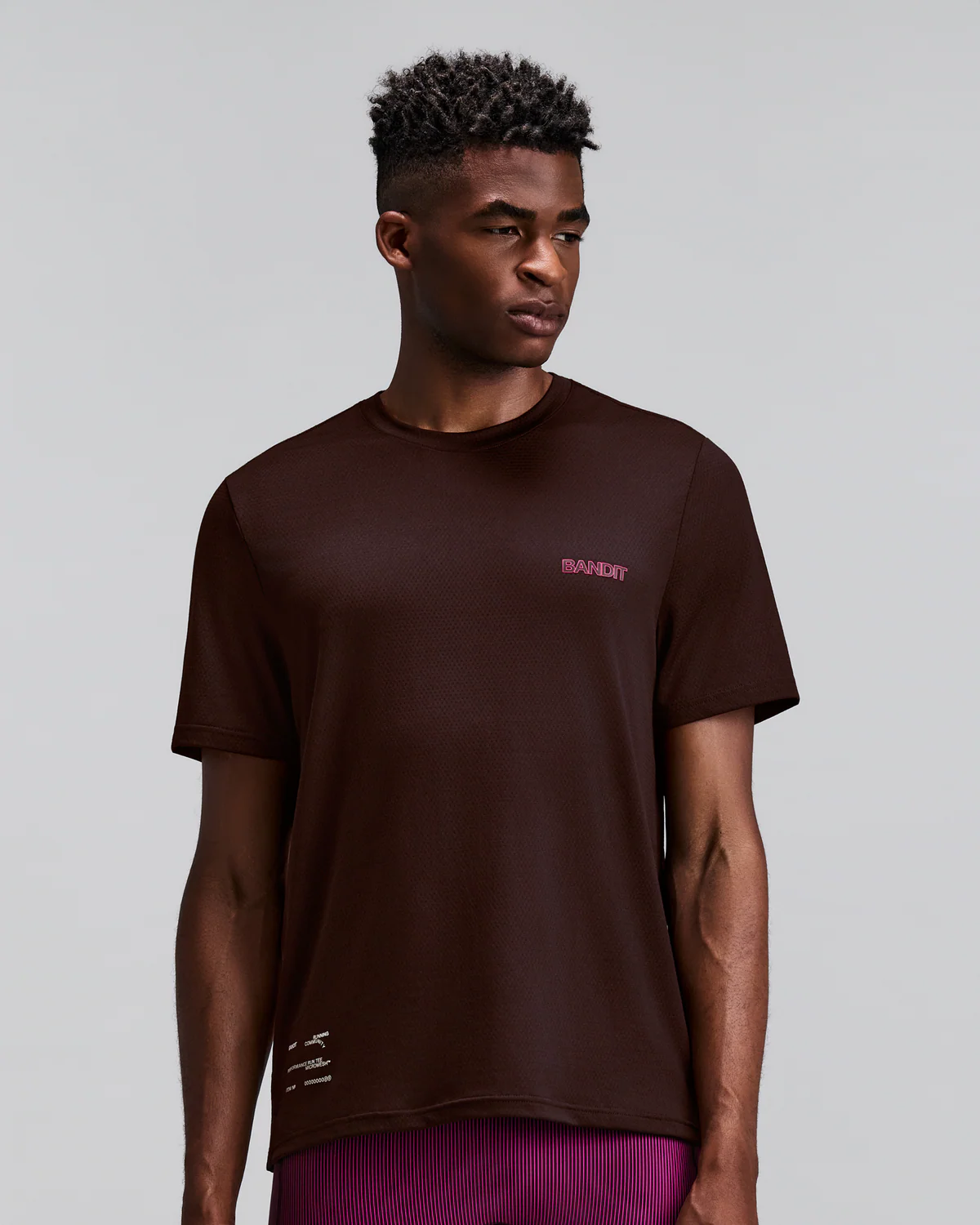 Bandit MEN'S MICROMESH™ SHORT SLEEVE RUN TEE - ESPRESSO