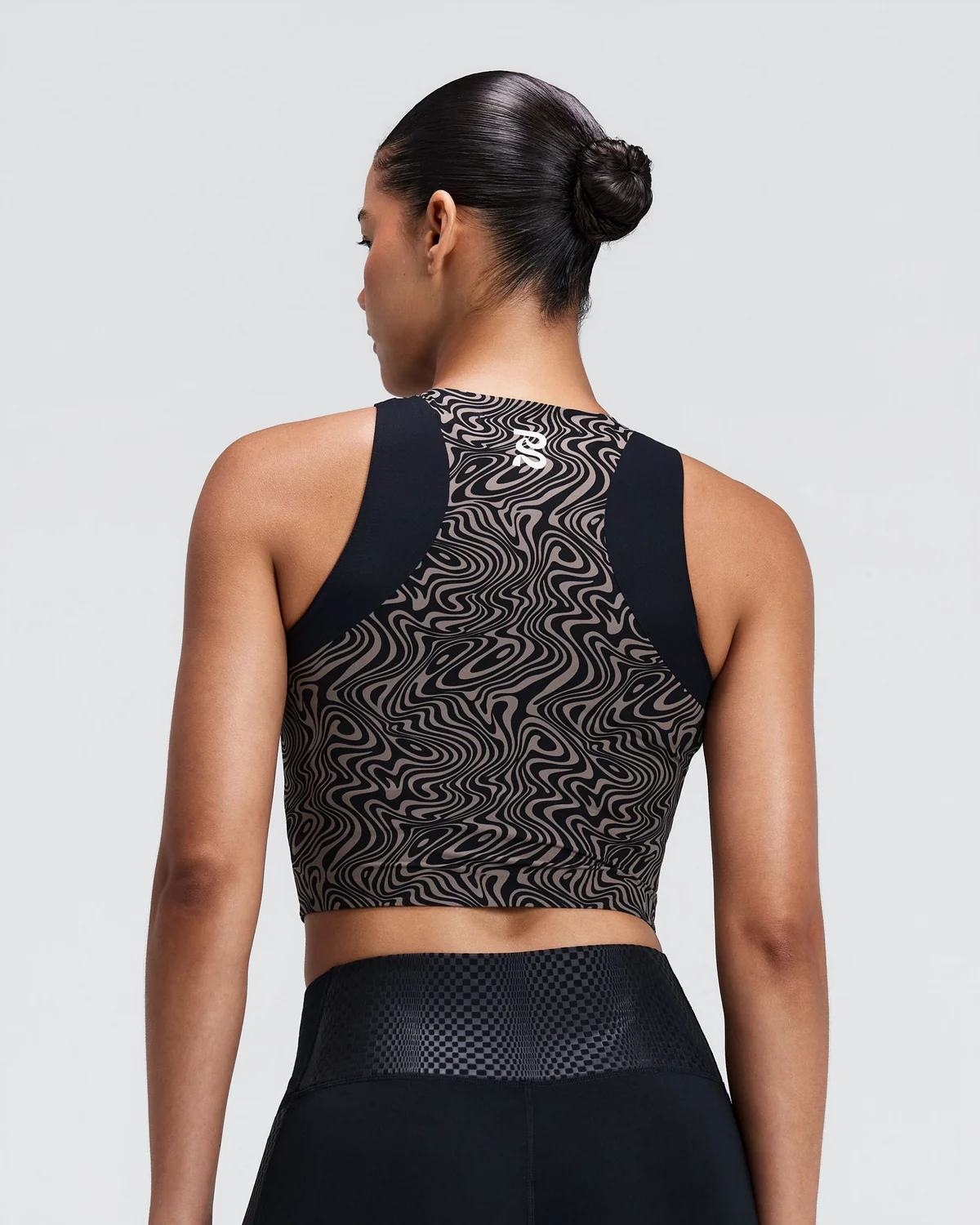 Bandit Women's Adapto™ 2-Way Zip Race Crop -  MELTED MARBLE COCOA / BLACK