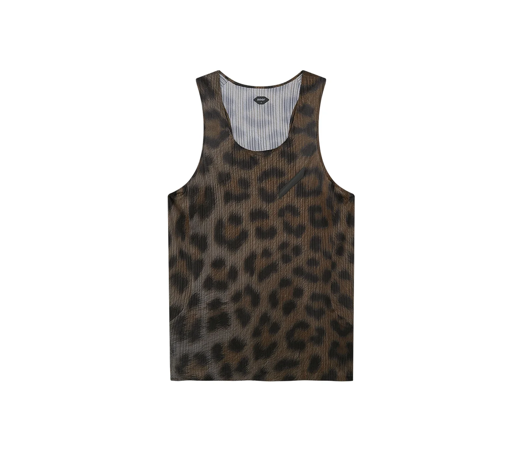 Soar Running Race Vest 2.0 Print - Dark Leopard