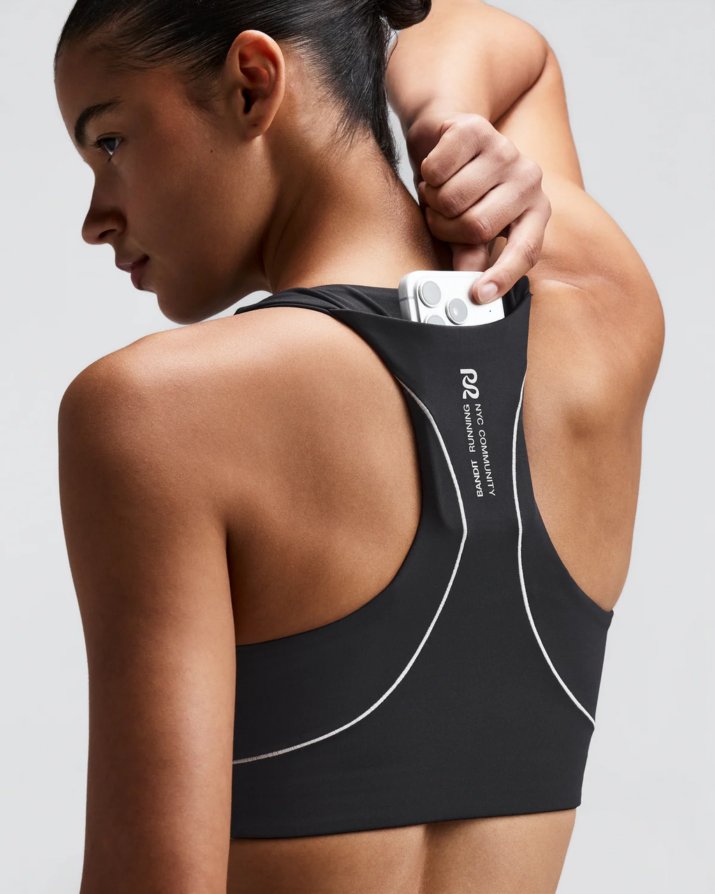 WOMEN'S VANISHER™ POP STITCH™ ARCO RUN BRA - ANTHRACITE