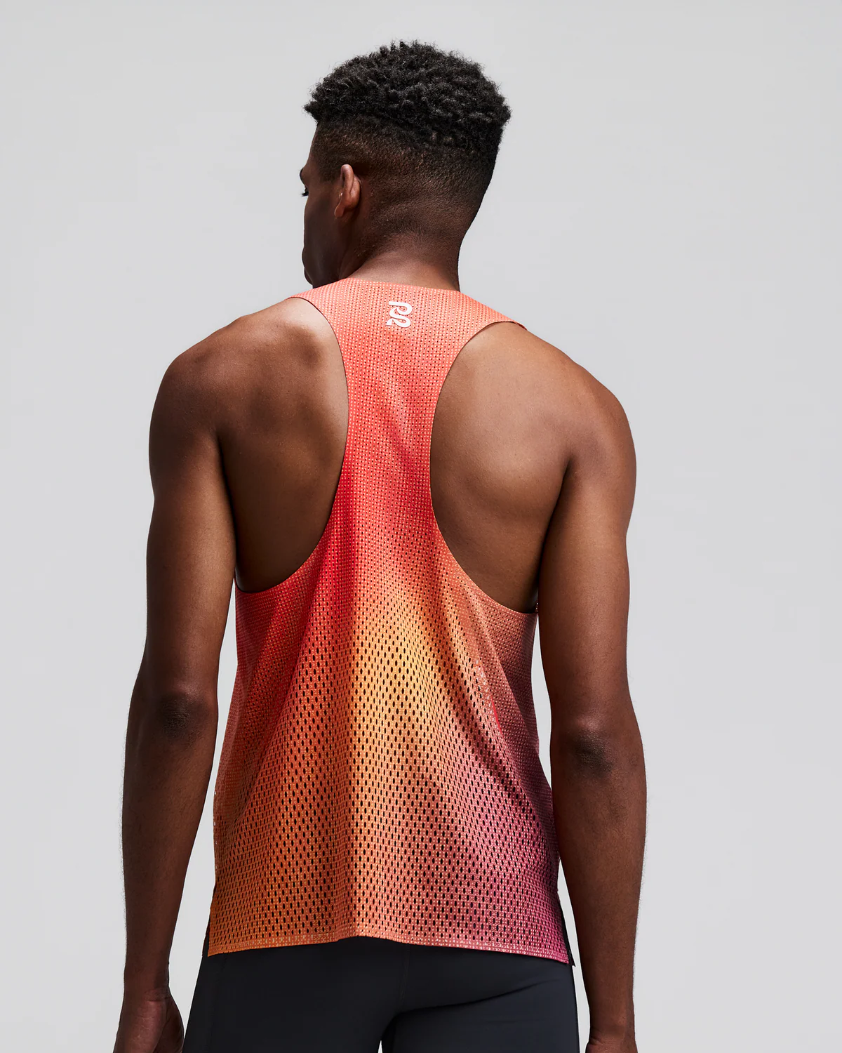 Bandit Men's Shredder™ Race Singlet with Flopack™ -  Linear Gradient - Poppy / Copal