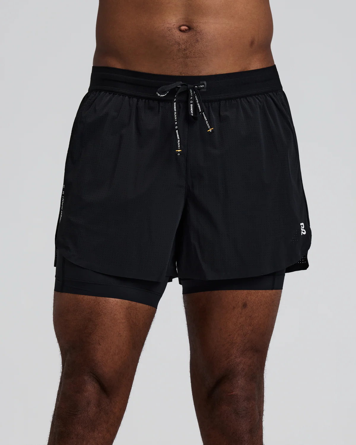Bandit MEN'S VENTO™ 2-IN-1 RUN SHORT - BLACK