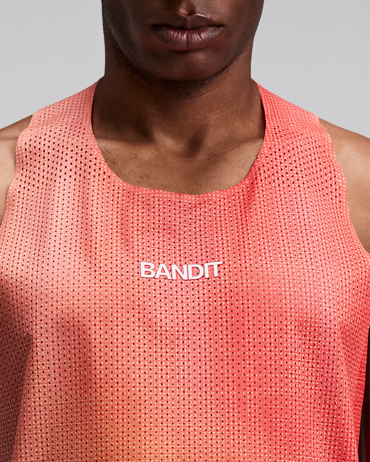 Bandit Men's Shredder™ Race Singlet with Flopack™ -  Linear Gradient - Poppy / Copal