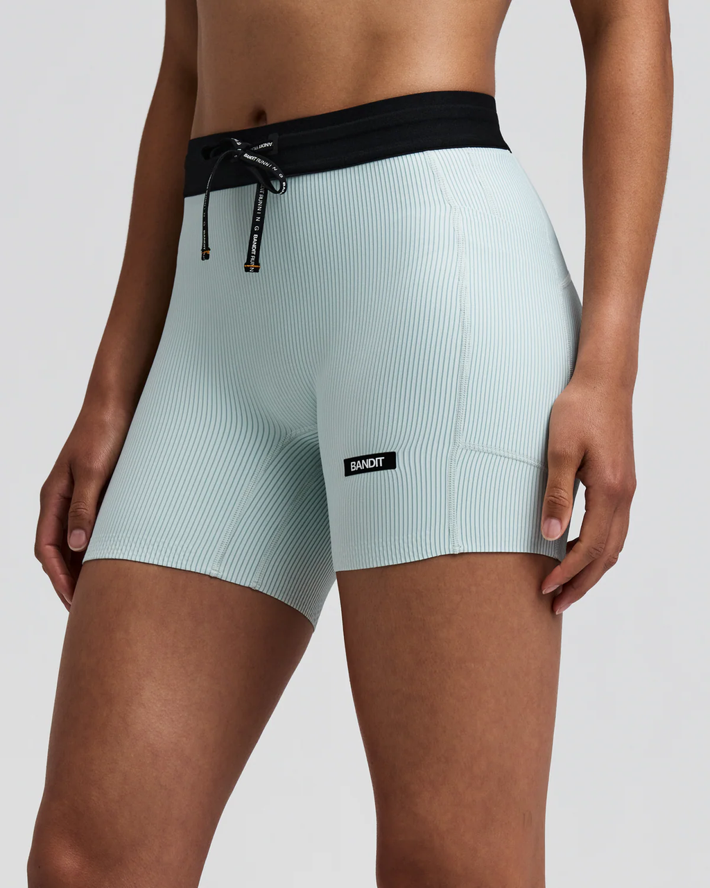 Bandit Women's Striped Cadence™ 5" Compression Shorts - Mist / Lagoon