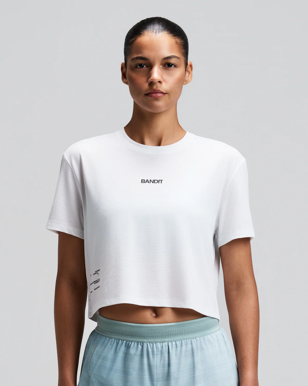 Bandit Women's Micromesh™ Cropped Run Tee -White