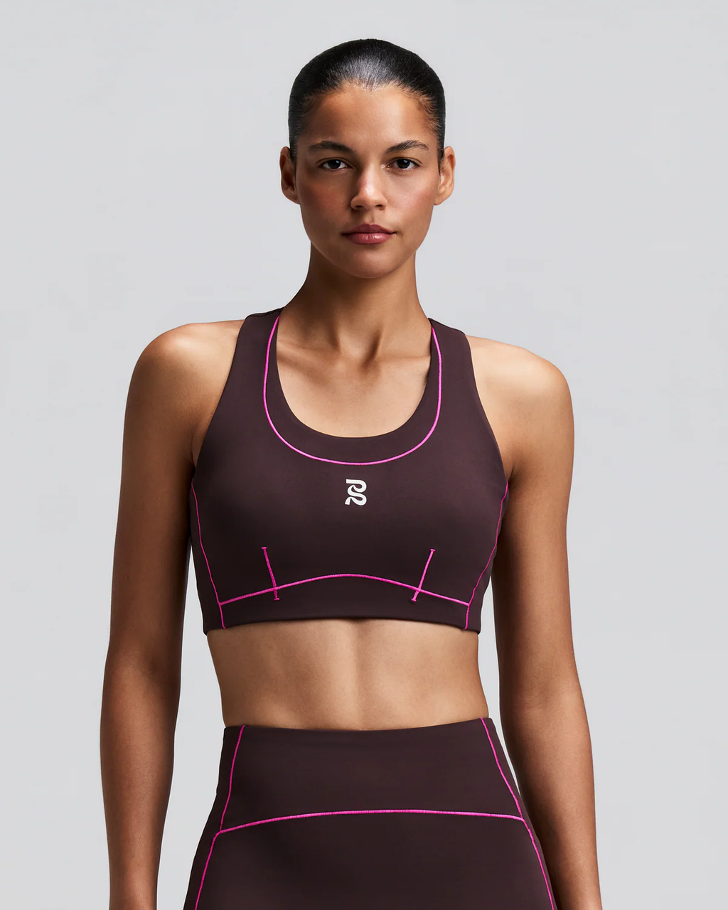 WOMEN'S VANISHER™ POP STITCH™ ARCO RUN BRA - ESPRESSO