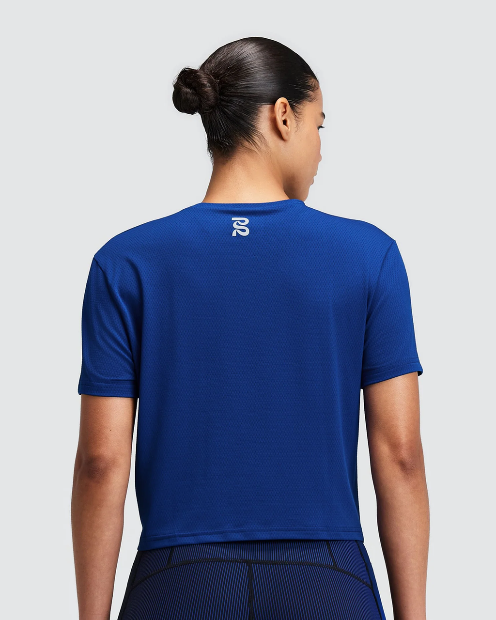 Bandit Women's Micromesh™ Cropped Run Tee -BAUHAUS BLUE
