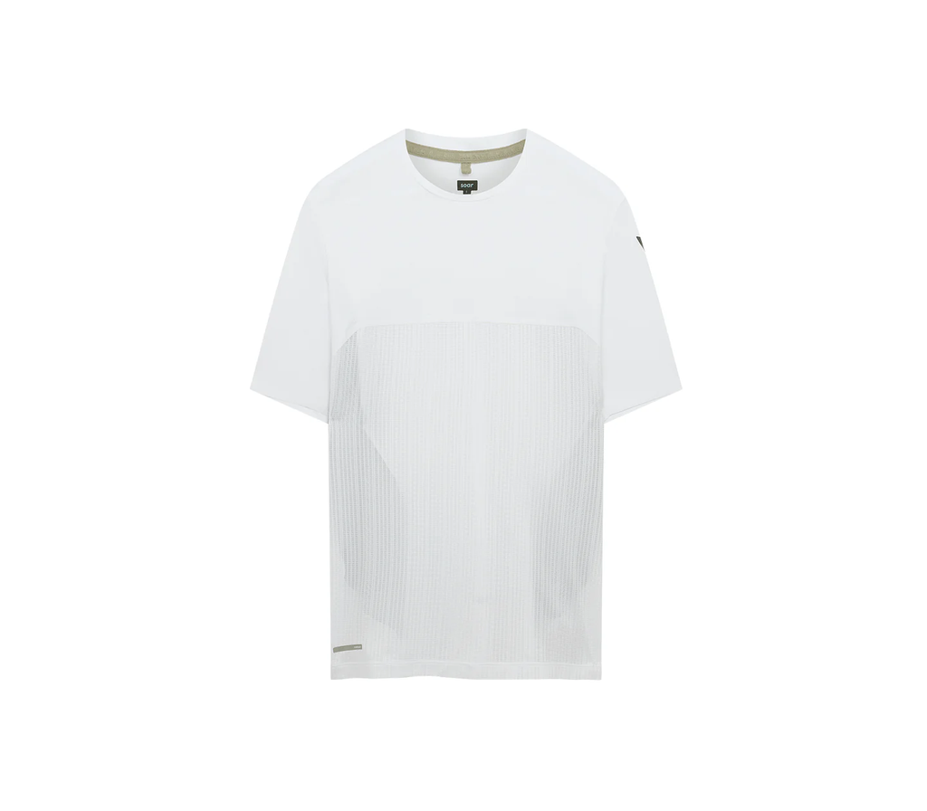 Soar Running Men's Hot Weather T - White/Silver Grey