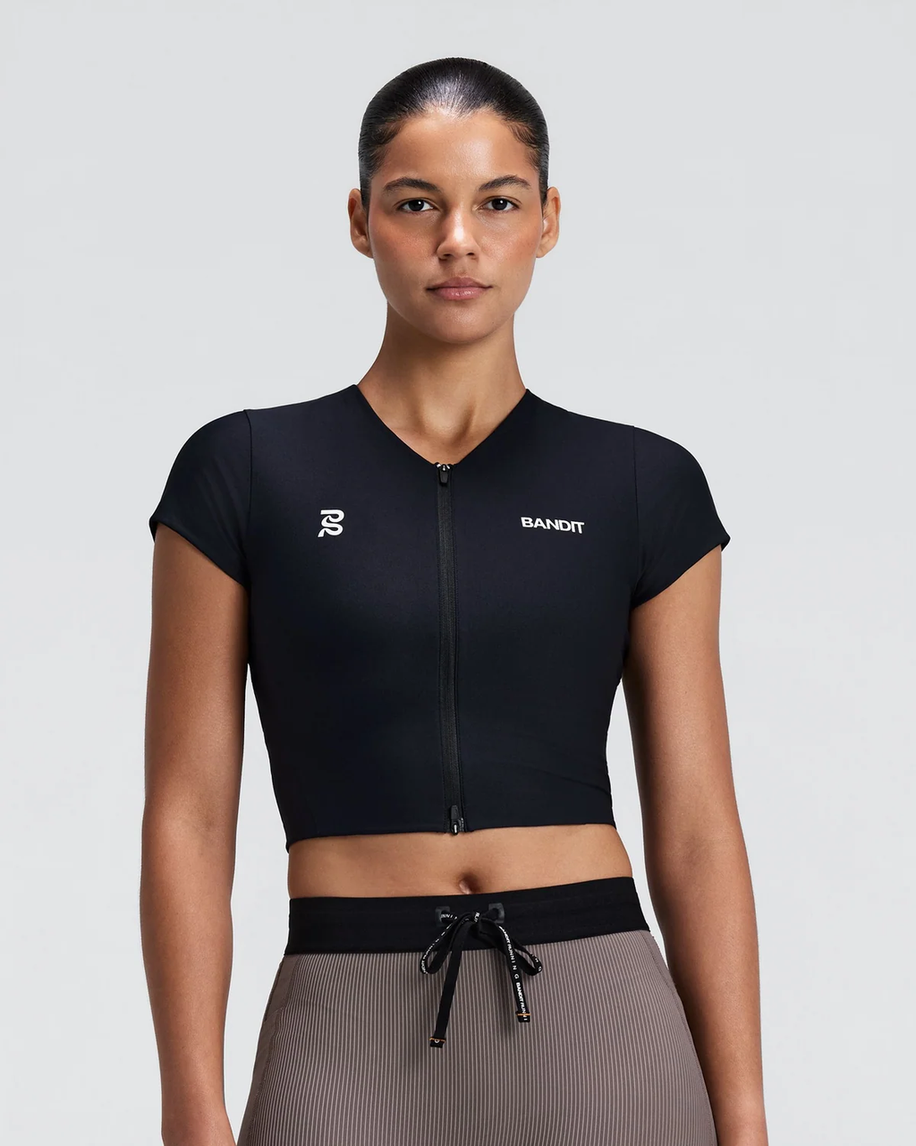 Bandit Women's Adapto™ 2-Way Zip Race Crop -  BLACK