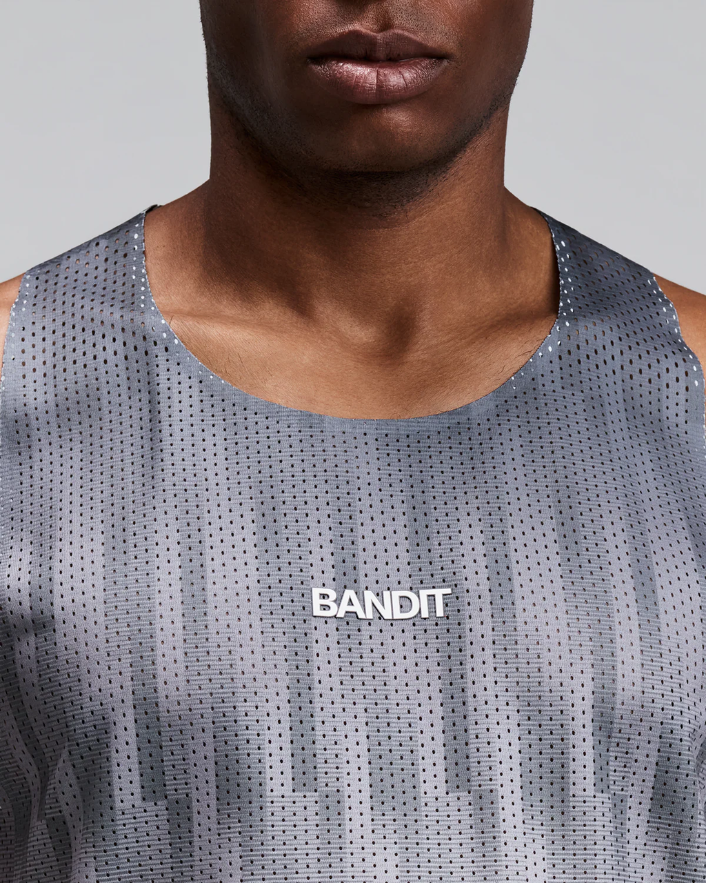 Bandit Men's Shredder™ Shorty Race Singlet - Uneven Gradient - Plaster