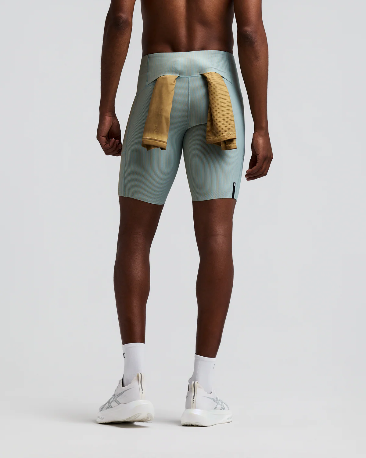 Bandit MEN'S STRIPED CADENCE™ HALF TIGHTS - LAGOON / COPAL