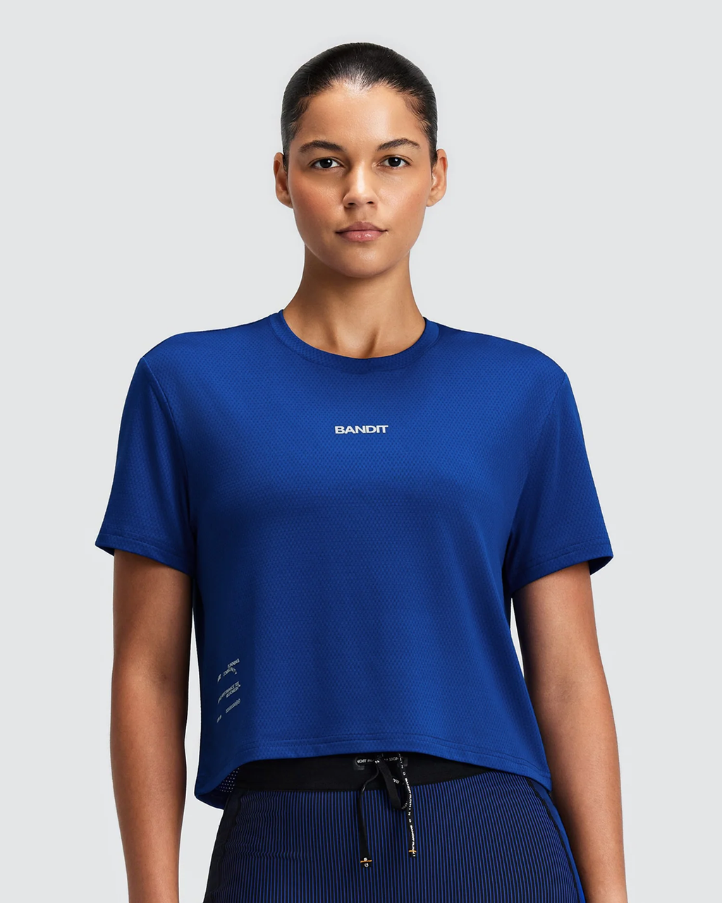 Bandit Women's Micromesh™ Cropped Run Tee -BAUHAUS BLUE