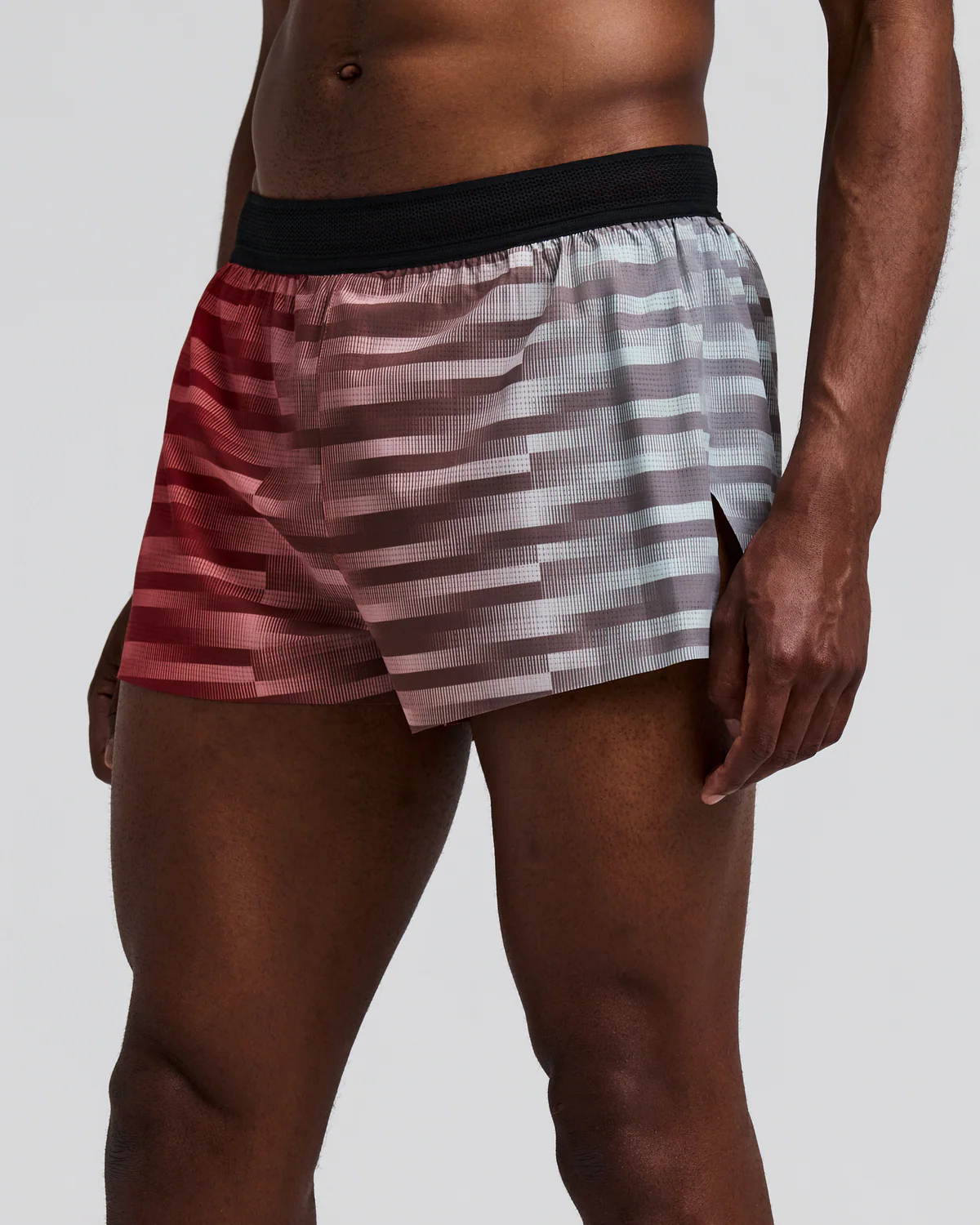 Bandit Men's CoolGrid™ 3" Split Short -  Uneven Gradient - Poppy Multi