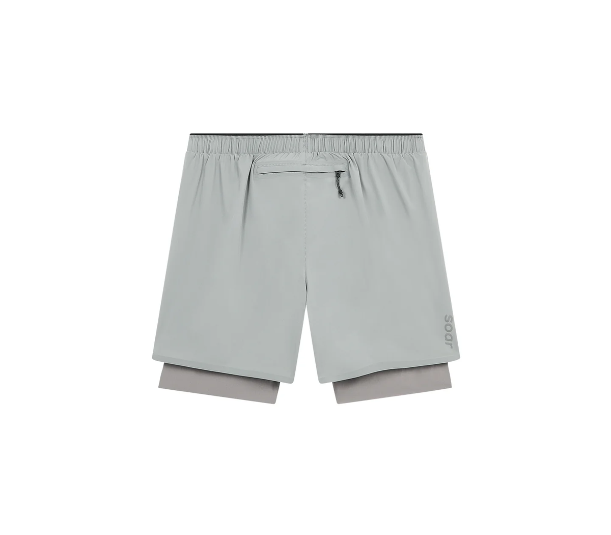 Soar Running Dual Run Shorts - warm grey