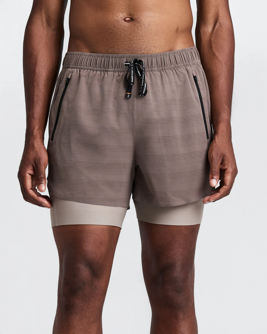 Bandit Men's CoolGrid™ 2-in-1 Run Shorts -  COCOA