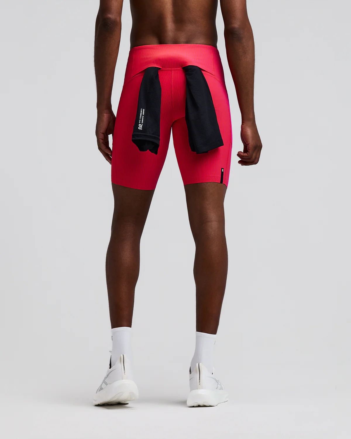 Bandit MEN'S STRIPED CADENCE™ HALF TIGHTS - POPPY / AZALEA
