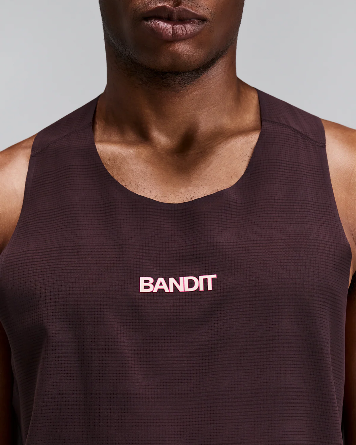 Bandit MEN'S COOLGRID™ TRAINING SINGLET WITH FLOPACK™ - ESPRESSO
