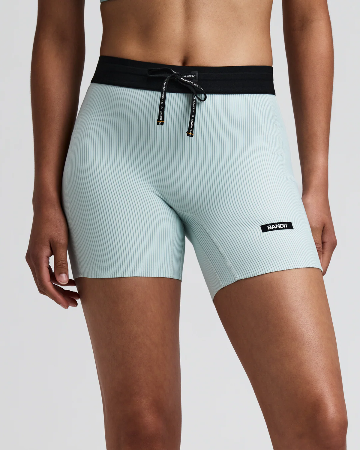 Bandit Women's Striped Cadence™ 5" Compression Shorts - Mist / Lagoon