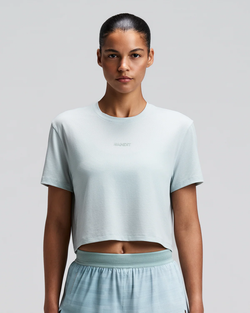 Bandit Women's Micromesh™ Cropped Run Tee -Mist