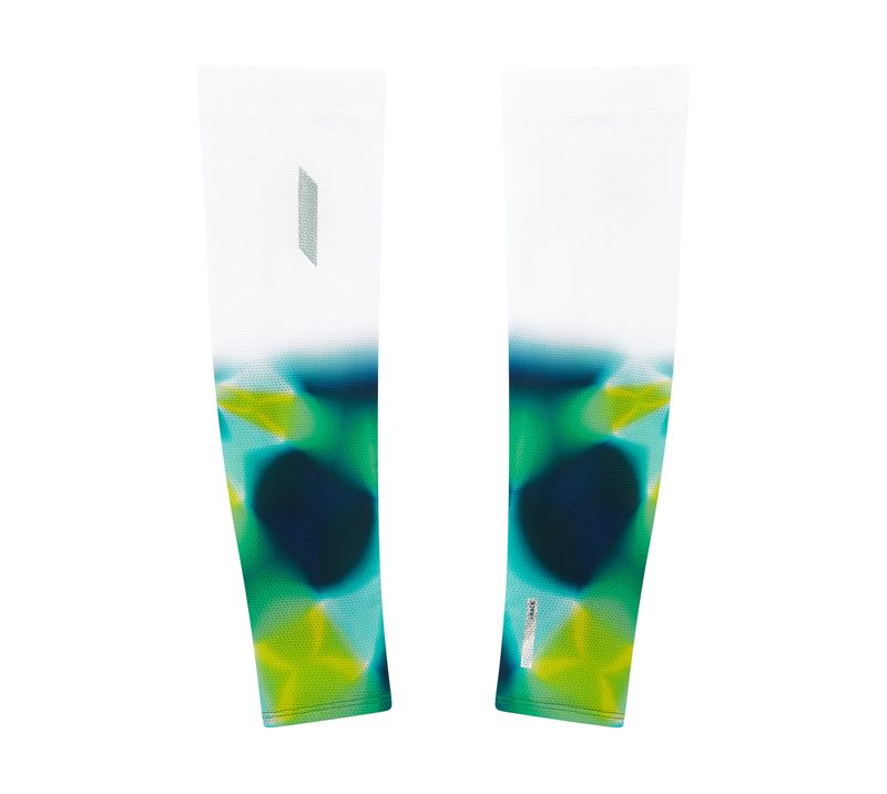 Soar Running Race Sleeves - white green